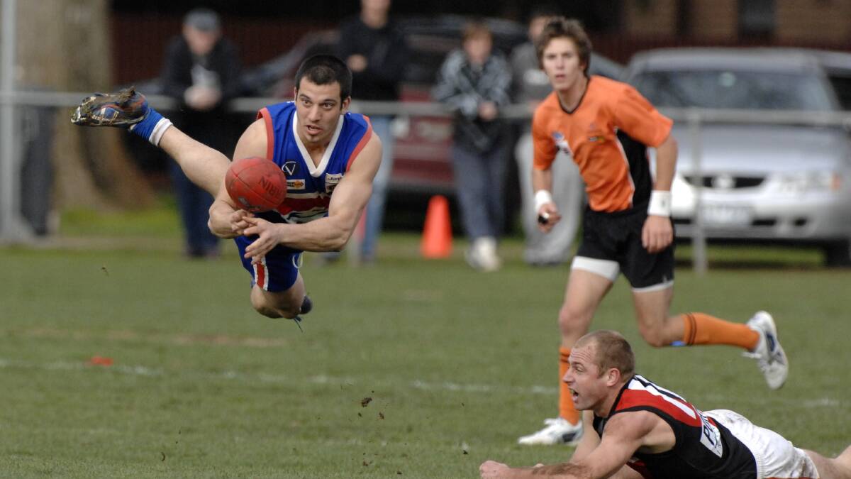 Bernie Jurcan playing for Daylesford in 2008.