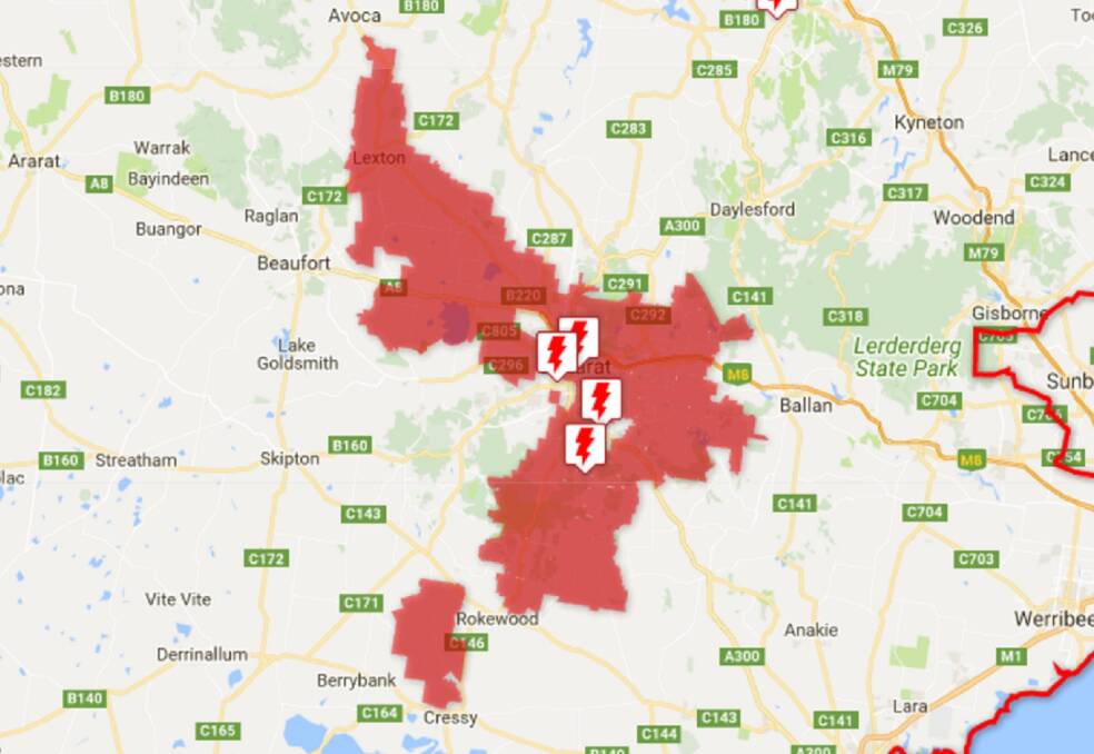 Blackout hits Ballarat, Central Highlands