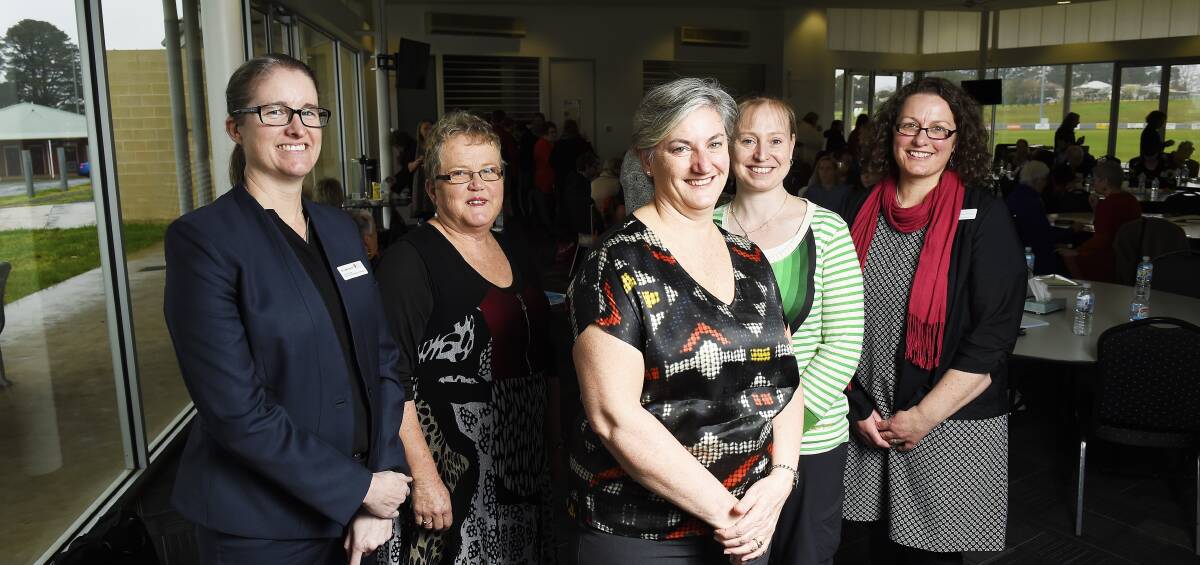 Meeting wishes: Dr Lisa Clinnick, Sharon Gibbens, Gabrielle Kirby, Dr Claire Hepper and Mel Mattinson at the End of Life Framework launch at Creswick. Picture: Luka Kauzlaric