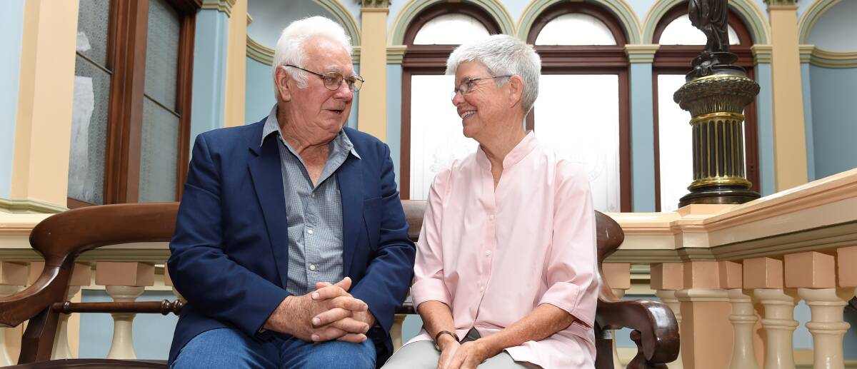 Healing: Widower Keith Ridsdale, pictured with Mary-Faith Chenery, has also commended Ballarat Hospice for helping in his wife's final days.