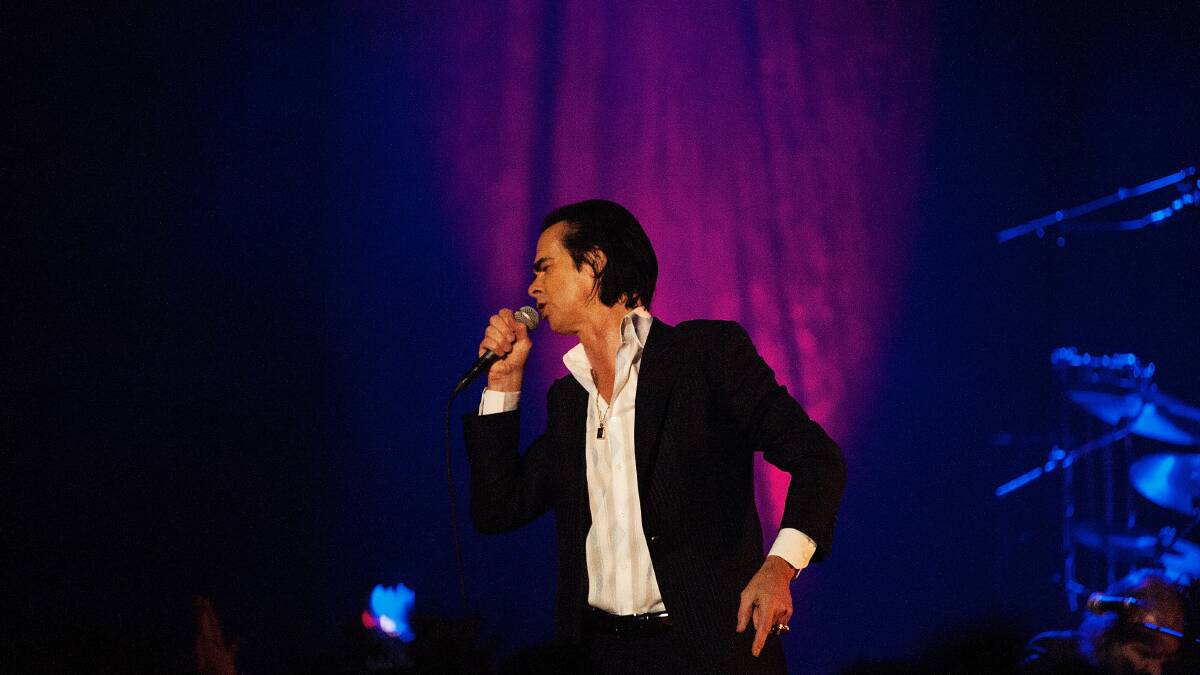 Nick Cave performing at the Melbourne Convention and Exhibition Centre in 2014. Picture: Josh Robenstone
