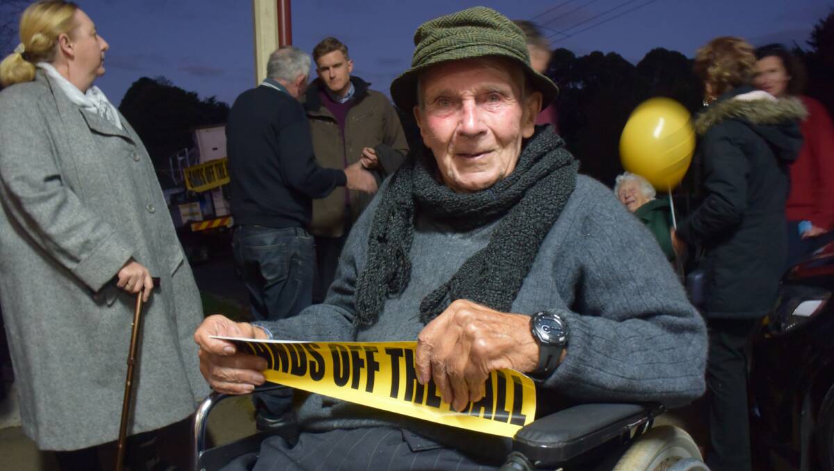 Hands off: Tom Walsh, 89, has been attending dances at the Mechanics' Institute since 1955, and says plans to bulldoze the building are "just crazy". Picture: Amber Wilson