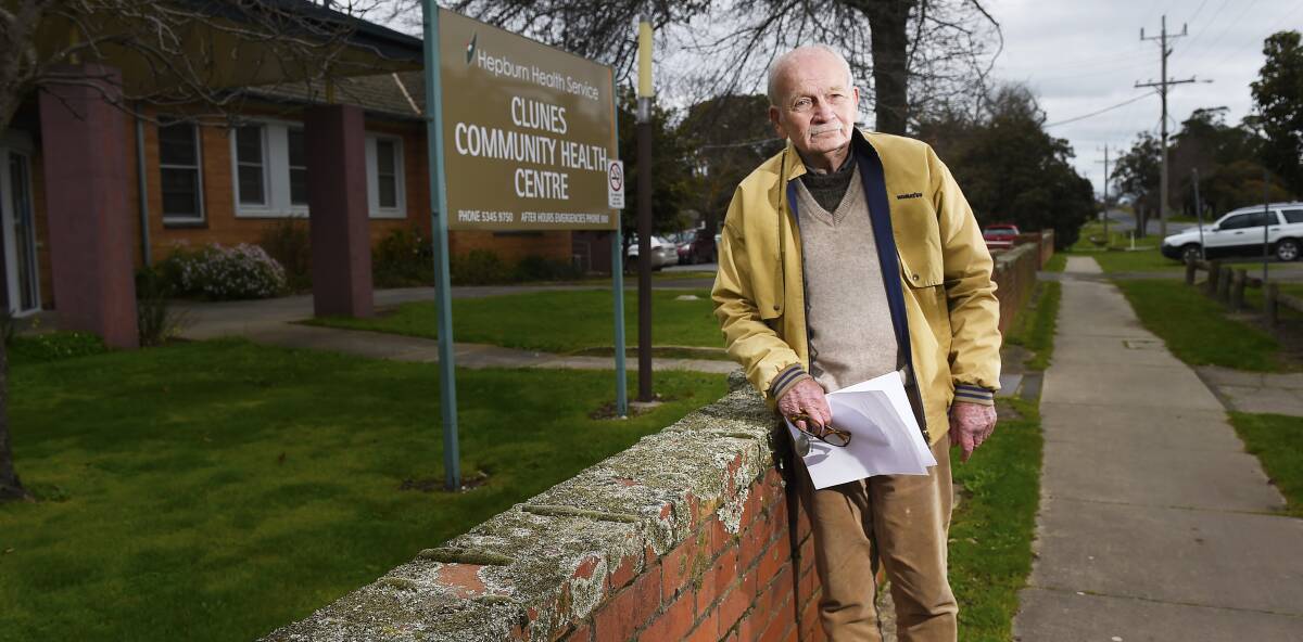 Anger: Clunes resident John Sayers is furious Hepburn Health will not replace the township's nurse, who has recently retired. Picture: Luka Kauzlaric