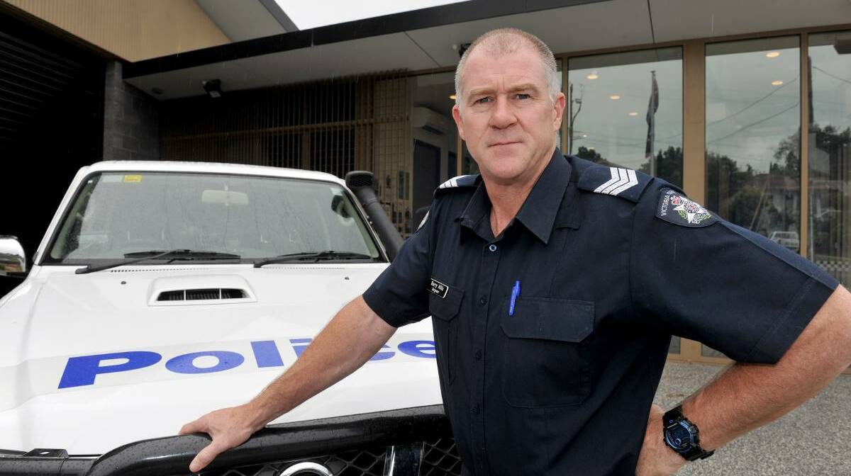 WORKING HARD: Police like Daylesford Senior Sergeant Barry Hills are working hard to curb a crime spike in the Hepburn region. 