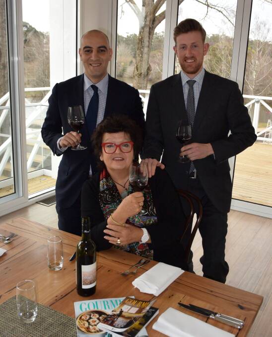 KEEPS GETTING BETTER: Lake House food and beverage manager Abdel Bennani, restaurant manager Robin Wilson and culinary director Alla Wolf-Tasker celebrate. Picture: Olivia Shying