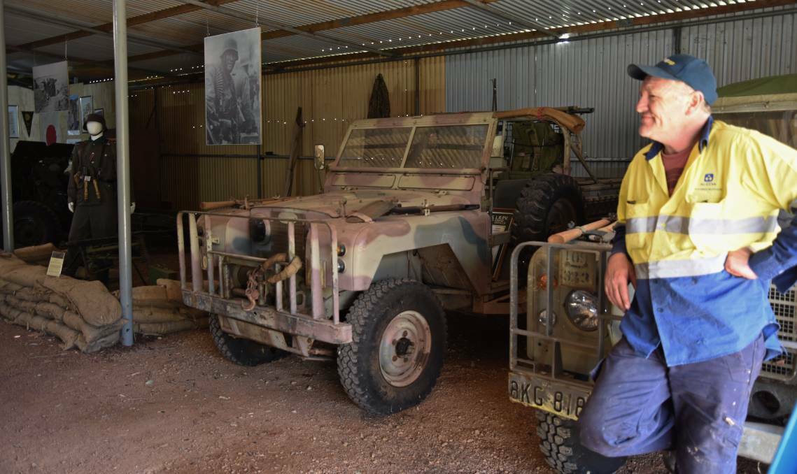 Craig Grantham has a treasure trove of military history featured in his Coolup exhibition. Photo: Marta Pascual Juanola.
