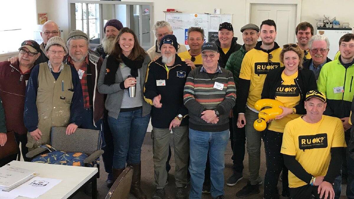 KEY MESSAGE: Ballarat East Community Men's Shed encourages members to check in on each other for support. Picture: R U OK Day on Facebook