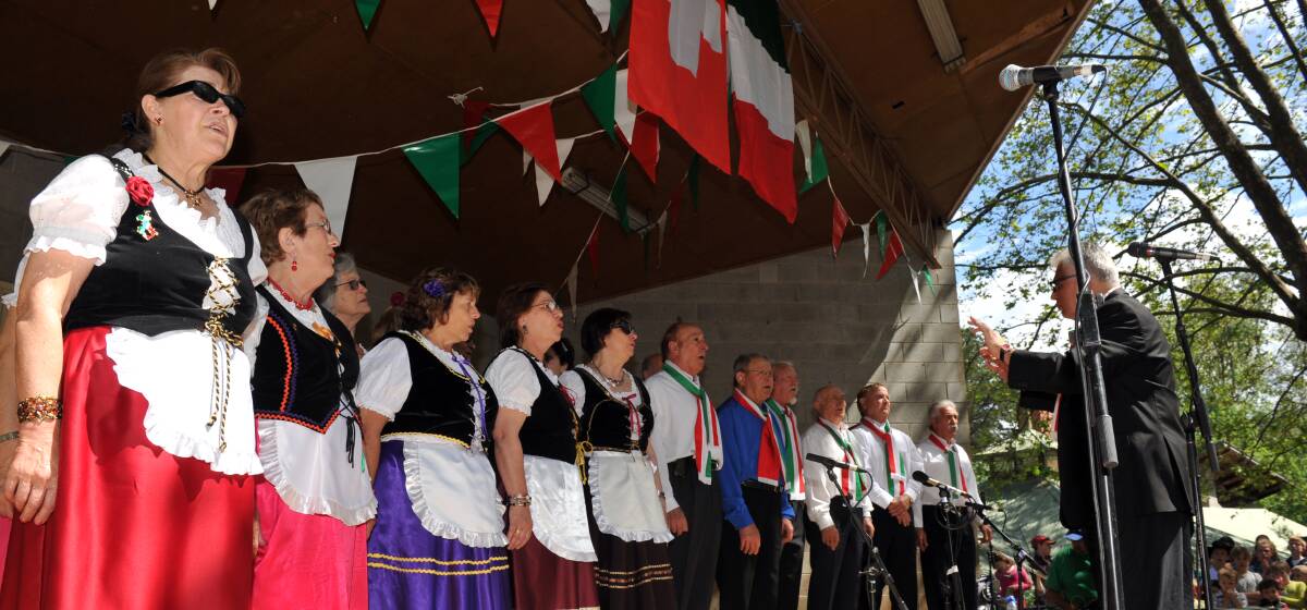 Entertainment: The Italian Choir entertain the masses at the Swiss Italian Festa back in 2013, which returns for its 24th installment this week. 
