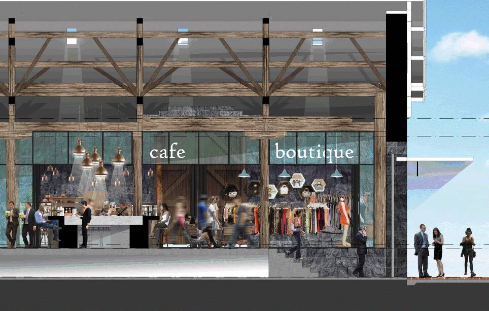 Artist's impression: Hospitality and retail ventures will make up almost 50 per cent of the floor space of the refurbished goods shed when completed.