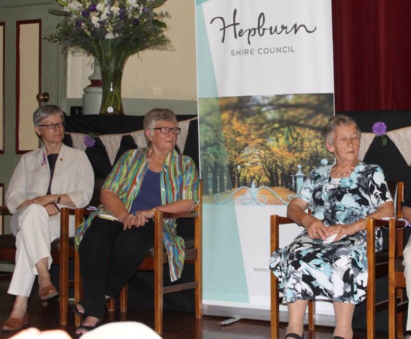 Influential women: Candy Broad, Jenny Beacham, Kit Manning were three of the four inductees to the Hepburn Shire's Heather Mutimer Honour Roll earlier this month.    