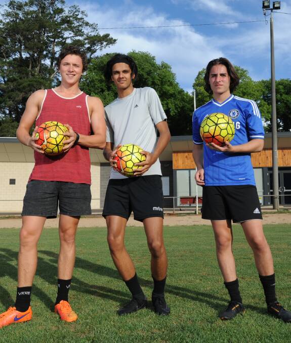 New recruits: Former Red Devils juniors Owen Turbitt, Aiden Mayger and Lachlan Torquati will be a part of DHUSC's BDSA division one charge in 2017. 