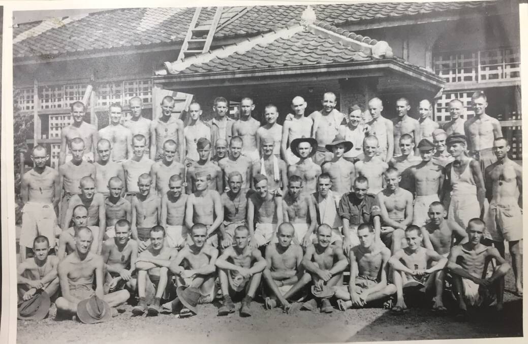 Emaciated: prisoners of war after their release in Japan. Picture: Paul Murphy.