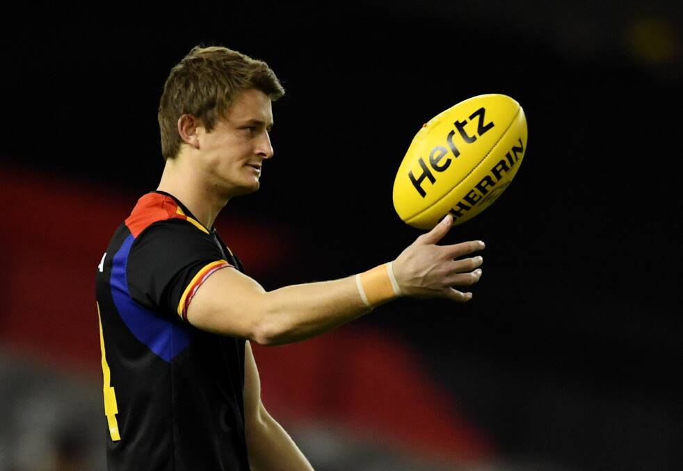 BALL MAGNET: Adelaide Crow Matt Crouch was selected in the All-Australian team on Wednesday night. Picture: AAP Image/Tracey Nearmy.
