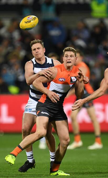 SIGNED: GWS young gun Jacob Hopper has signed a two-year extension and will remain at the club until the end of 2019. Picture: AAP.