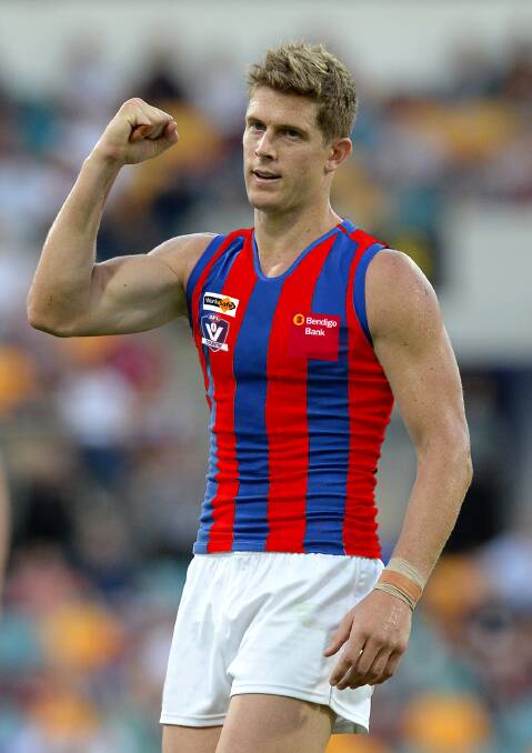 RED AND BLUE: What Nick Dal Santo will look like in Hepburn colours. Digitally altered image.