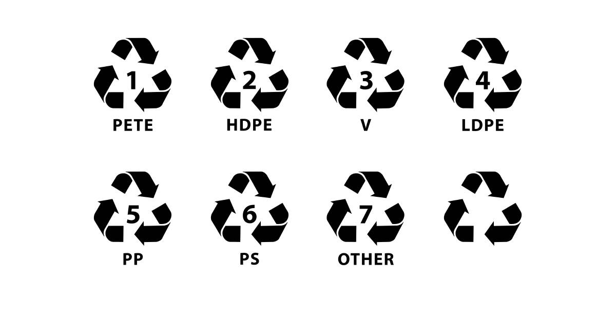 MEANING: These triangles do not represent that the plastic is recyclable. Each number represents the type of plastic it is, and some are safer than others.