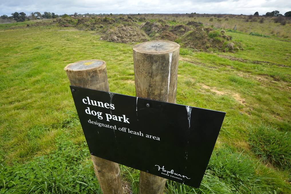 DOG PARK: Mounds of dirt might be piled up at the new Clunes dog park, but work at the site is expected to soon be completed, according to Hepburn Shire Council general manager infrastructure Bruce Lucas. Picture: Dylan Burns. 