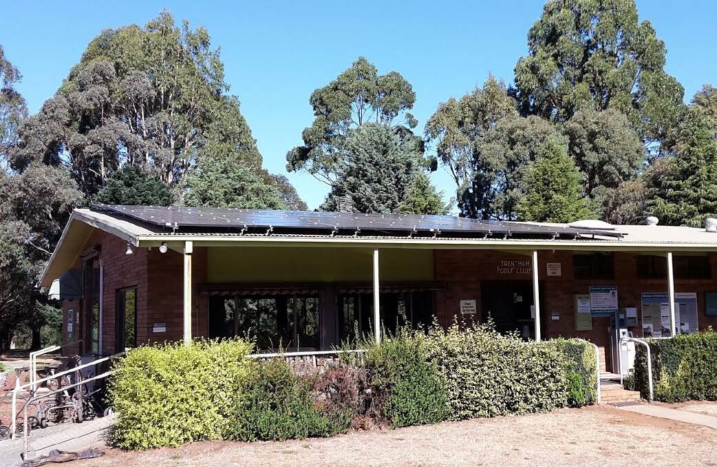 UP AND RUNNING: 48 solar panels on the roof of Trentham Golf Club are up and running after an official opening on Saturday. Picture: Colin Wilson.  