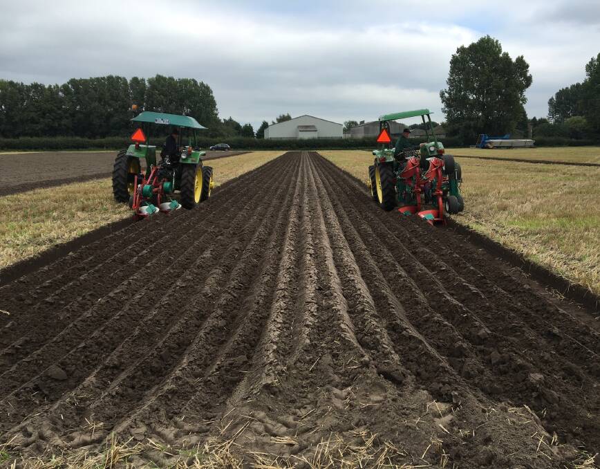 STRAIGHT: A ploughed field at the World Ploughing Championships in England last year. Ballarat Ploughing Association's Ian Smith coached champion Australian ploughers at the world titles. Picture: Ian Smith. 