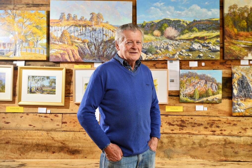 SCENES OF THE SHIRE: Daylesford artist Brian Nash is exhibiting his series, Villages of Hepburn, as a part of Artober at the Woodshed Gallery. It is one of more than 40 events during October and November. Picture: Dylan Burns. 