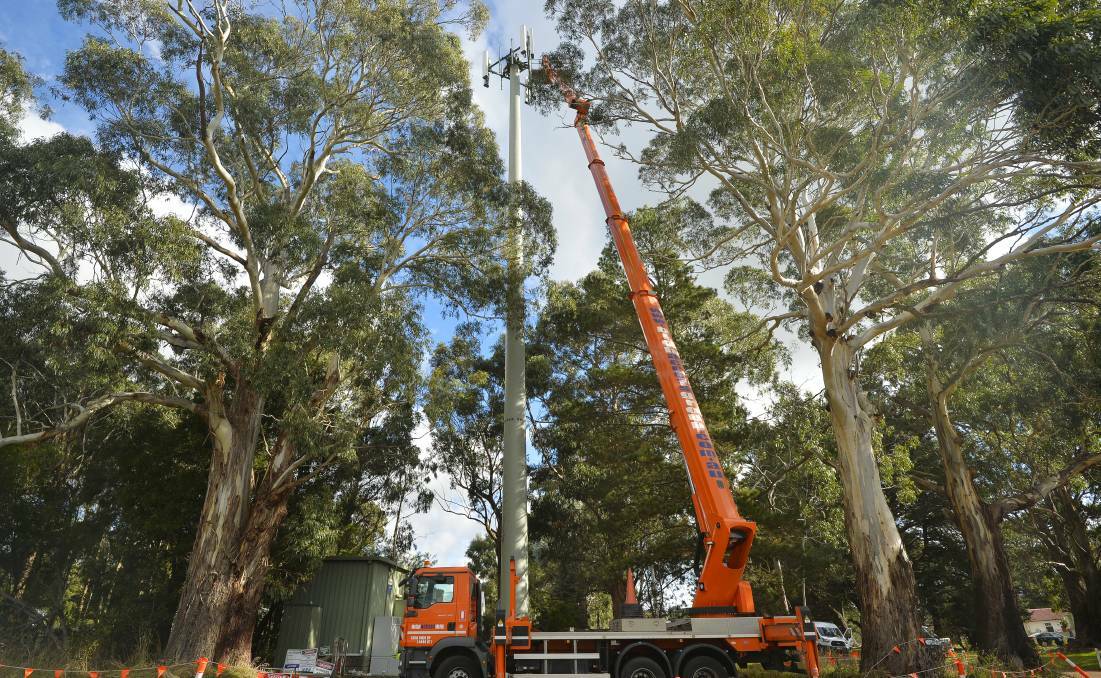 TOWER UP: The Glenlyon mobile tower was installed in June and officially turned on earlier this week. The work comes under the mobile black spot program. 