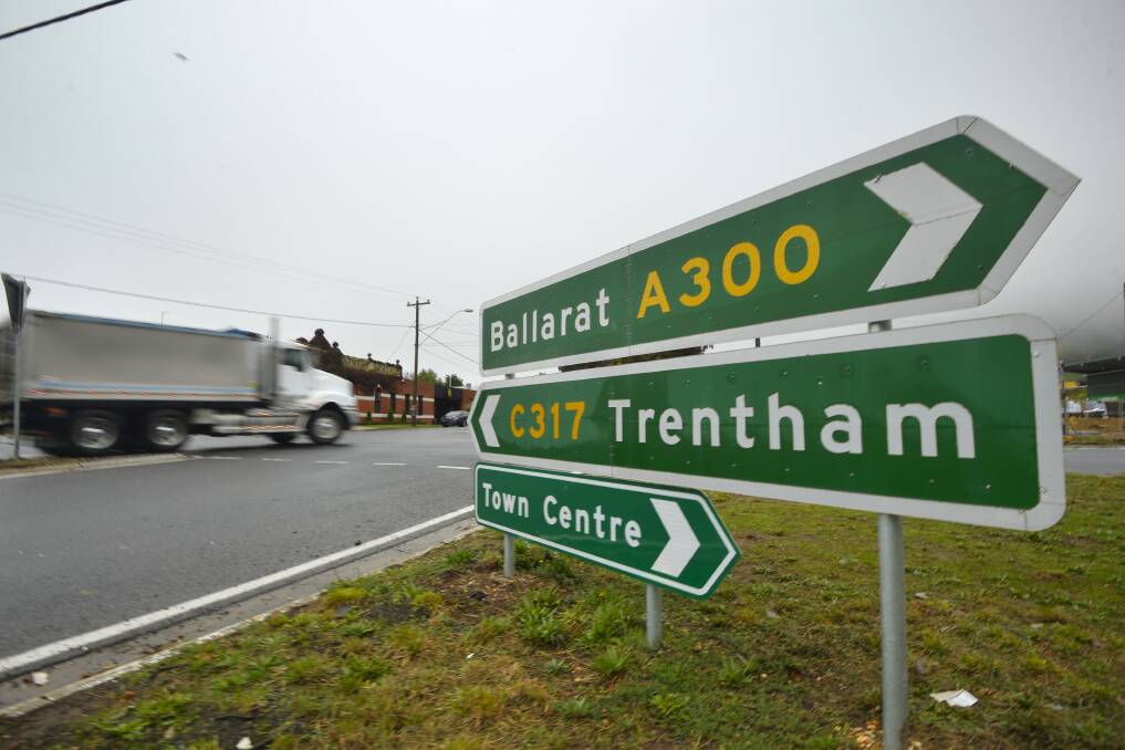 CRASH SITE: There have been five serious crashes at the intersection of Midland Highway, Daylesford–Trentham Road and East Street over the last five years. Picture: Dylan Burns. 

