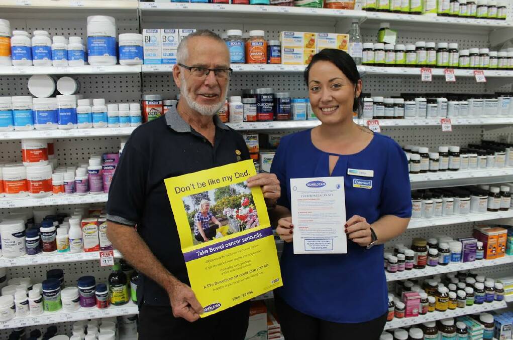TEST: Bowel cancer test kits will be available from Daylesford Chemmart in May. Picture: Rochelle Kirkham. 