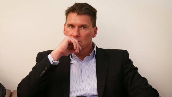 Senator Cory Bernardi has the backing of 20 senators for his proposed changes to Section 18C of the Racial Discrimination Act. Photo: Alex Ellinghausen