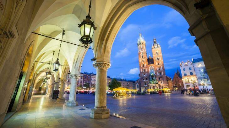 Mary's Church and Cloth's Hall on the Krakow market square Krakow. Photo: iStock