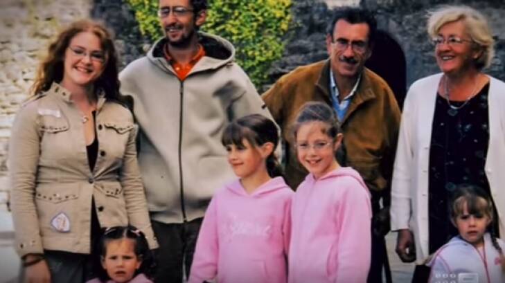 Laura Garrett and Tomaso Vincenti (left) and their children in happier times. Photo: Screenshot