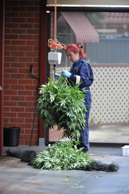 Another drug raid in Wendouree. Pictures: Lachlan Bence