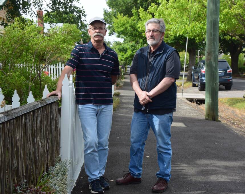 UNHAPPY: Peter Moon and Peter Voterakis said many of their neighbours shared their concerns over a masterplan. Picture: Siobhan Calafiore