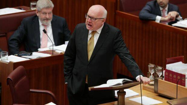 Attorney-General George Brandis says judges should not appear before parliamentary inquiries because of the separation of powers. Photo: Andrew Meares
