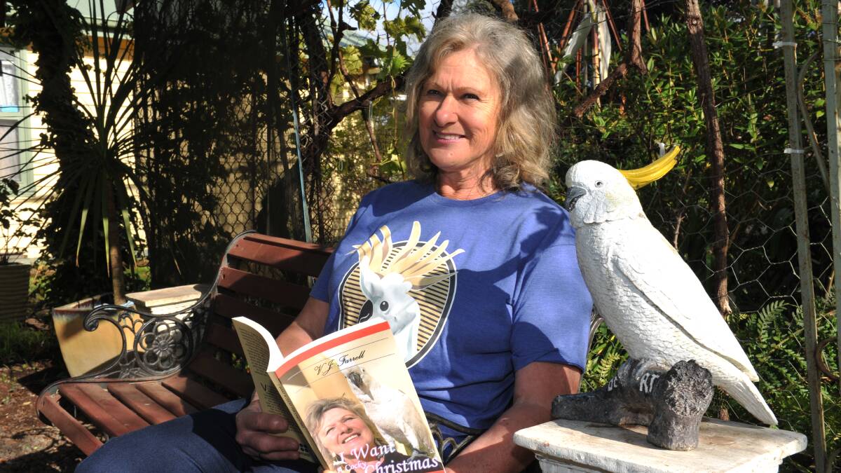 The launch of Val Farrell's book 'I Want a Cocky for Christmas' featuring stories of her pet cockatoos. Picture: JULIE HOUGH 