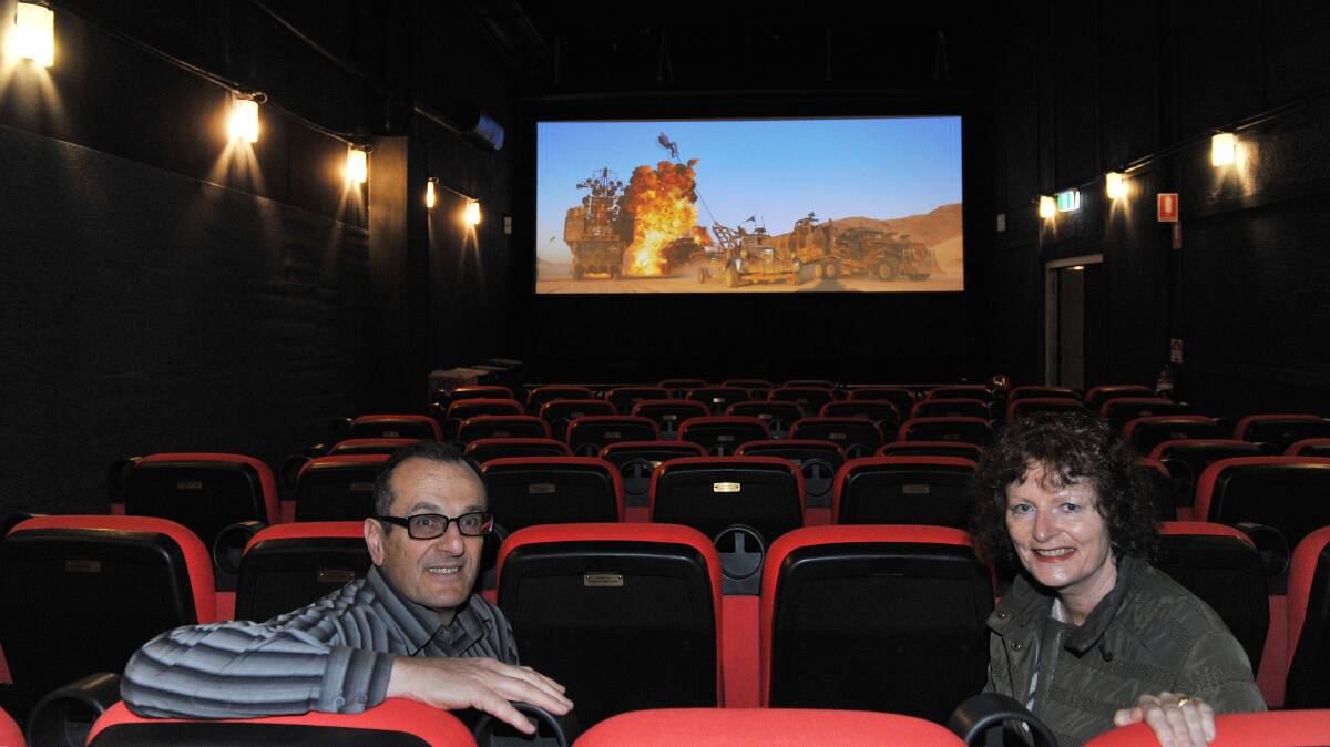 Daylesford Cinema volunteer Stan Harris and acting president Gina Lyons. Picture: JULIE HOUGH 