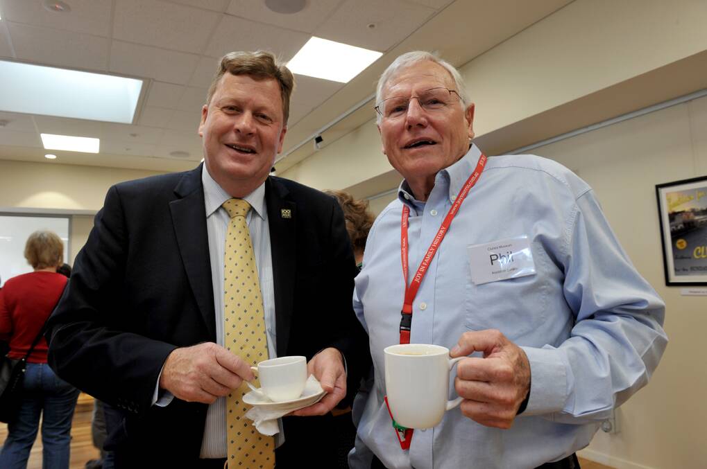 Minister Michael Donaldson and the centre's Phil Taig ( assistant museum curator).

Picture: JULIE HOUGH

