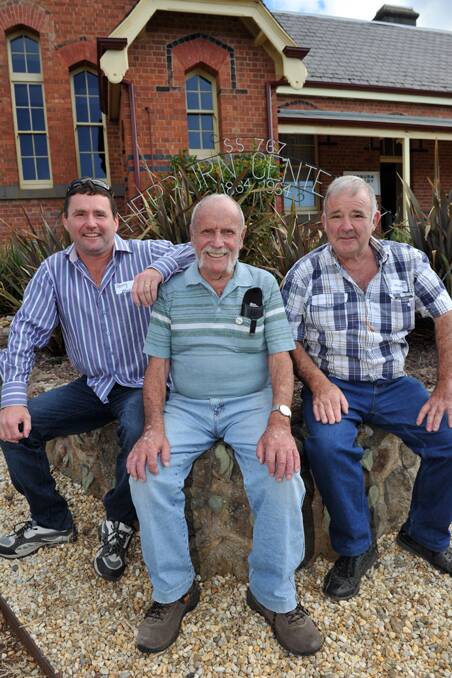 5 generations of the Olver family have attended the school. Charlie (centre) 1929, his son Dennis (R) 1955) and grandson Terry 1974.
Charlie's father Frank also attended the school along with his parents Richard and Rose Olver.

Picture: JULIE HOUGH 
