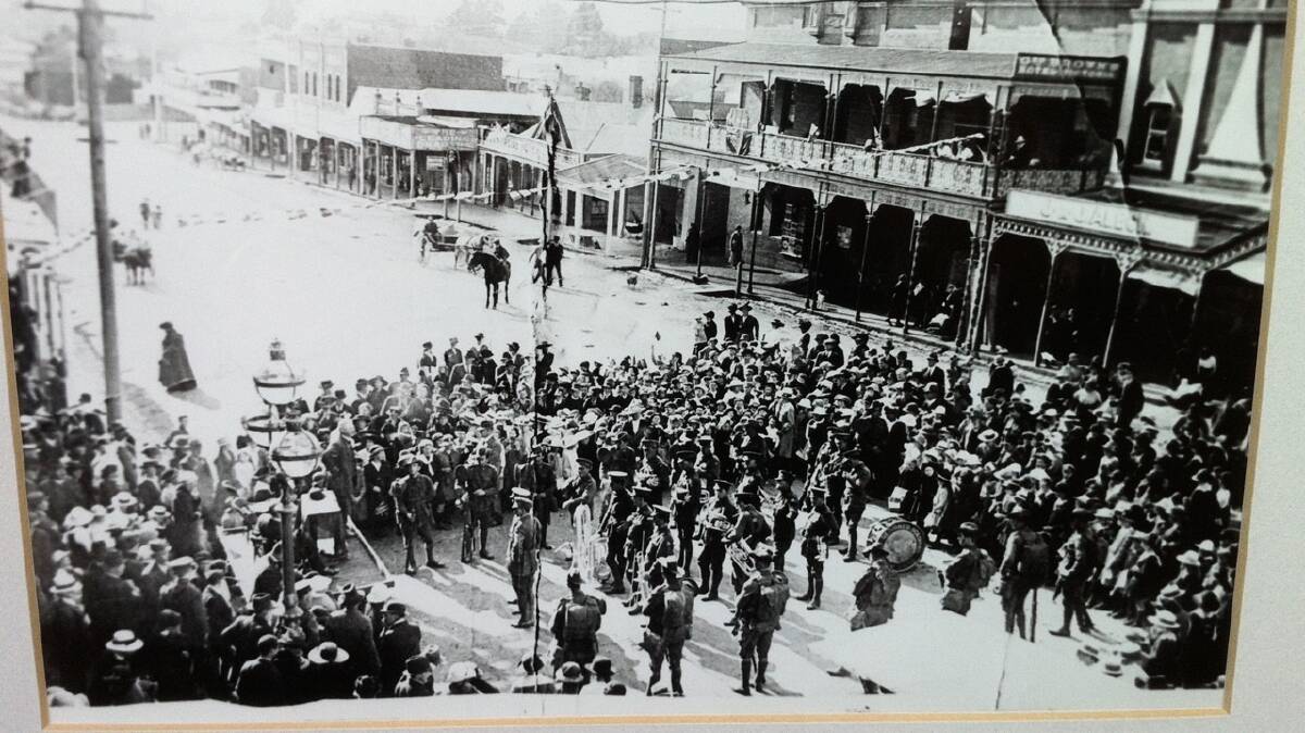 REMEMBER: Vincent Street, Daylesford, during World War 1. Picture: CONTRIBUTED