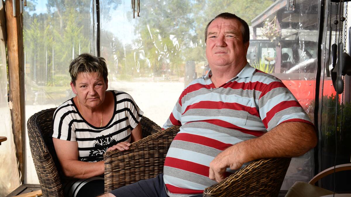 Brian Duff, pictured with his wife Ann, is suffering post-traumatic stress disorder after hitting a farmhand with his truck.