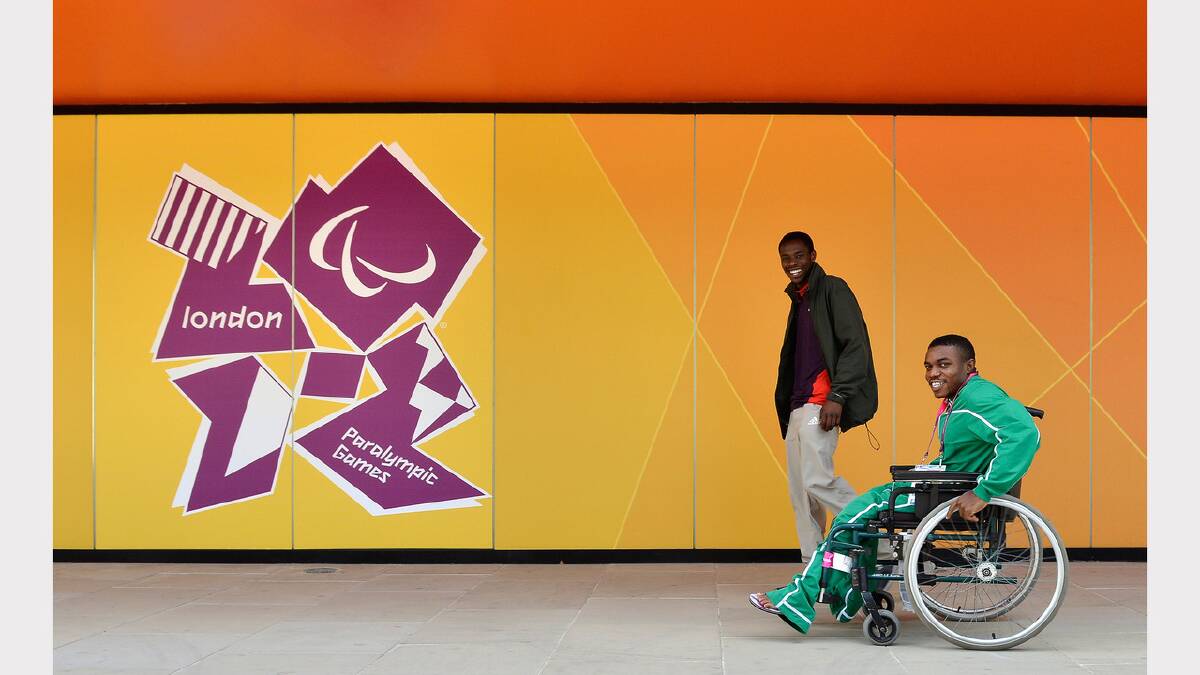 Competitors arrive at the athletes village ahead of the London 2012 Paralympic Games. Photo: Getty Images