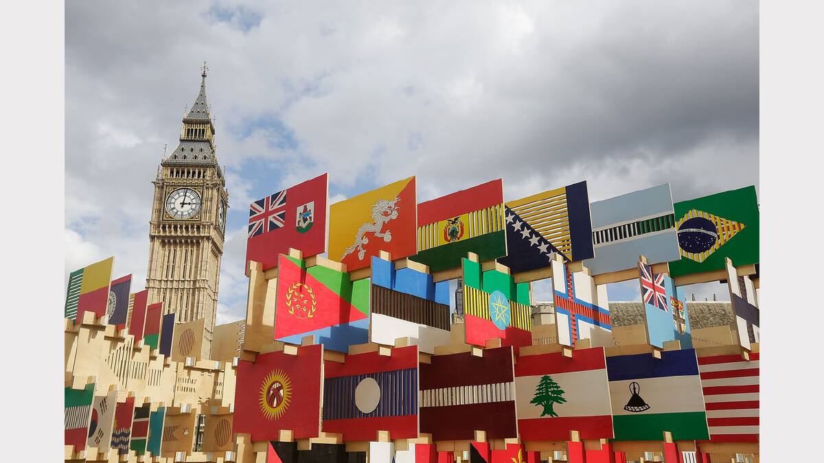 The House of Flags Installation in Parliament. Photo: Matthew Lloyd/Getty Images