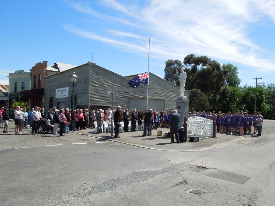 Remembrance Day Service at Clunes. Photo: Michael Cheshire