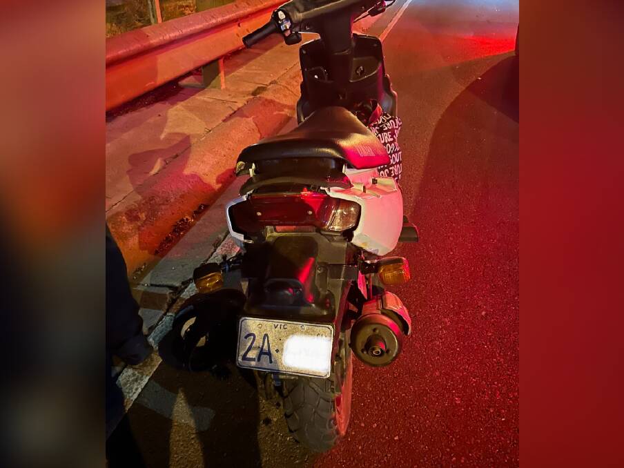 A scooter allegedly stolen from a Sebastopol home in 2017 was found by Police in Melbourne on March 20, 2024. Picture supplied