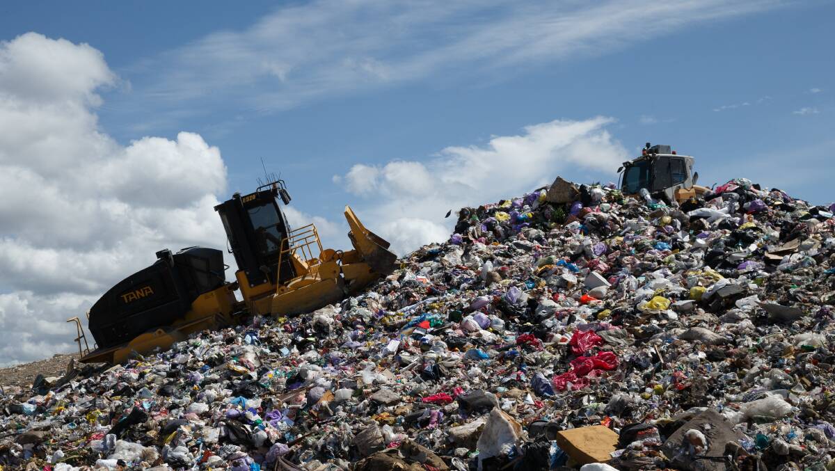 Mountain of rubbish at tip. Picture Max Mason Hubers