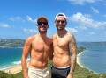 Jesse Baird (left) with Luke Davies in a Instagram post from February 5. Picture Instagram/lukebrycedavies