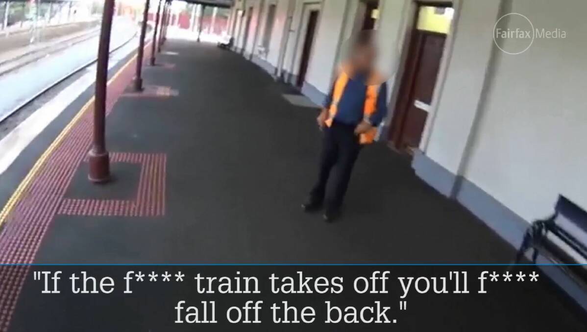 Train surfer cops a spray at Ballarat station
