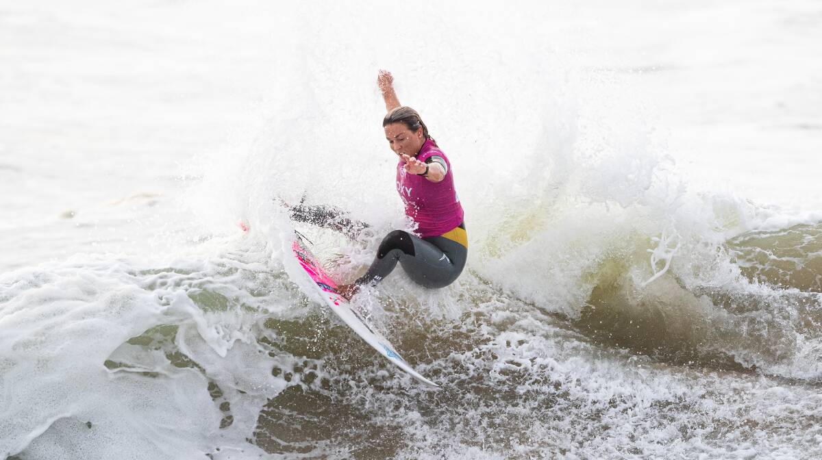 Gerroa's Sally Fitzgibbons competes at France. Photo: WSL/POULLENOT