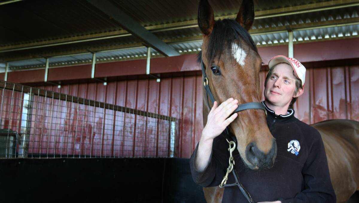 Flashback: Yangery trainer Jarrod McLean with Cats Fun in 2009. Photo: The Standard. 