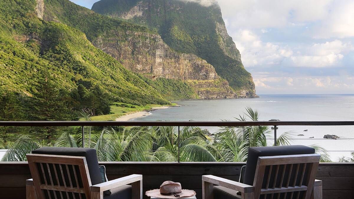 Great views of Lord Howe Island … from the luxurious Capella Lodge. Image: Rhiannon Taylor. 