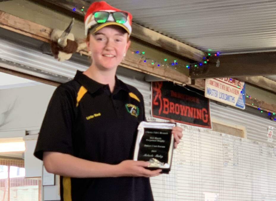 EFFORTS RECOGNISED: Michaela Shirley accepted the Junior Club Person award for the year. Picture: SUPPLIED